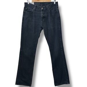 Vintage Hollister Mens Jeans Button Fly The Boot Charcoal‎ Black 32x34 Denim Y2K